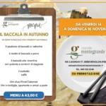 Menù specialità baccalà sui Colli Euganei