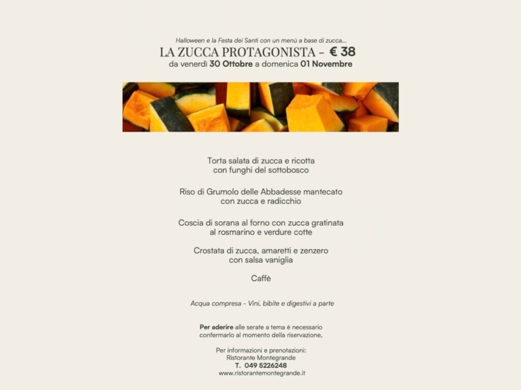 Menu a base di zucca
